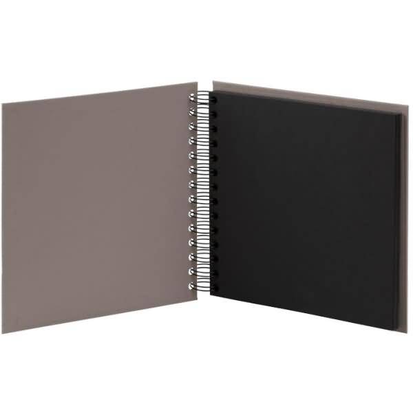 Fotoalbum Whire-O 60 Seiten 180x180mm taupe/schwarz