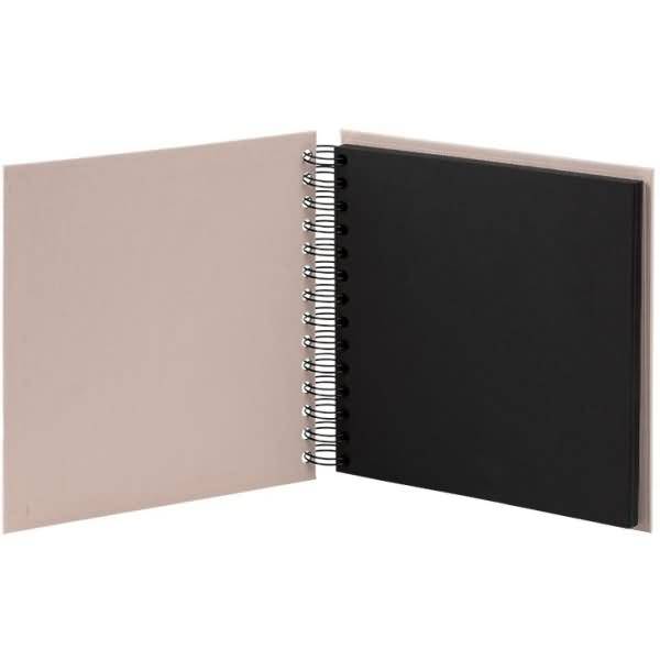 Fotoalbum Whire-O 60 Seiten 180x180mm powder/schwarz