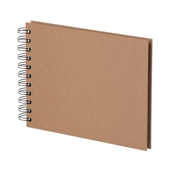 Fotoalbum Whire-O 40 Seiten 195x145mm kraft/schwarz