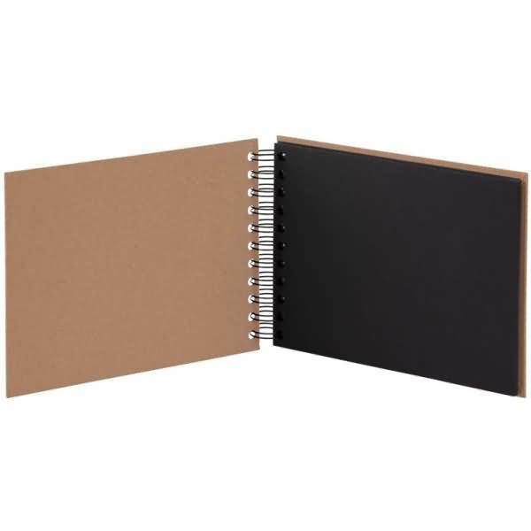 Fotoalbum Whire-O 40 Seiten 195x145mm kraft/schwarz
