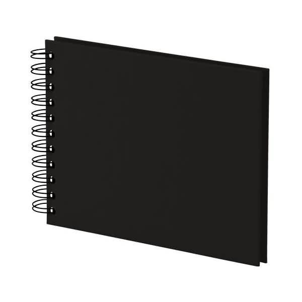 Fotoalbum Whire-O 40 Seiten 195x145mm schwarz/schwarz