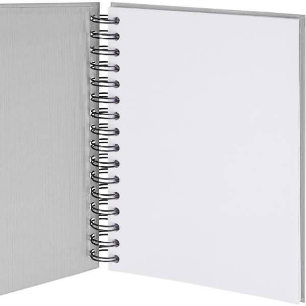 Notizbuch Wire-O DIN A5 80 Blatt blanko mit Gummizug stone