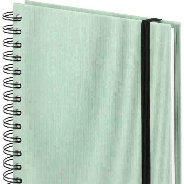 Notizbuch Wire-O DIN A5 80 Blatt blanko mit Gummizug Mint