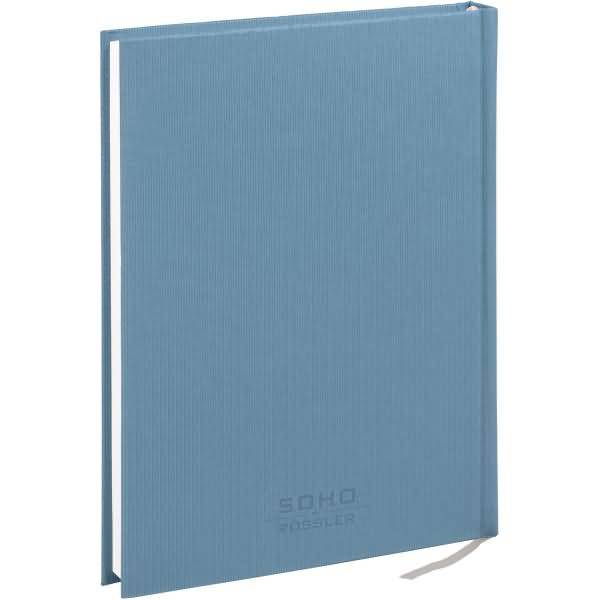 Notizbuch gebunden A5 96 Blatt dotted grid offwhite denim