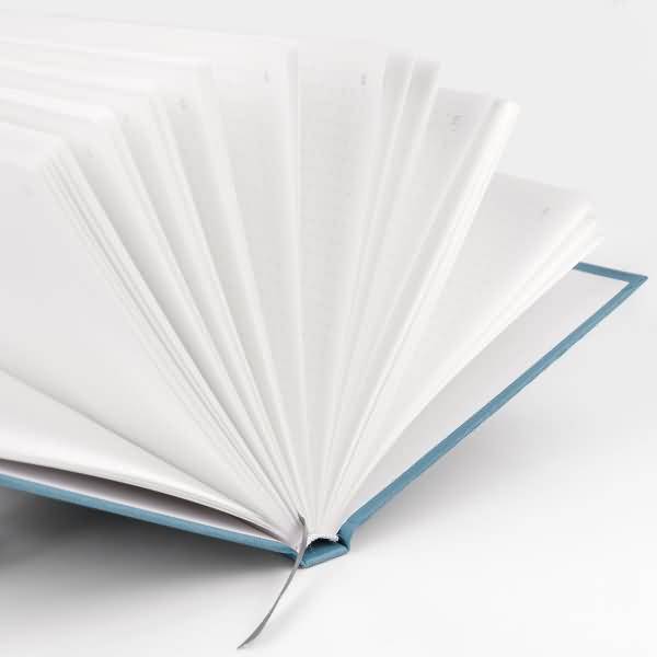 Notizbuch gebunden A5 96 Blatt dotted grid offwhite denim