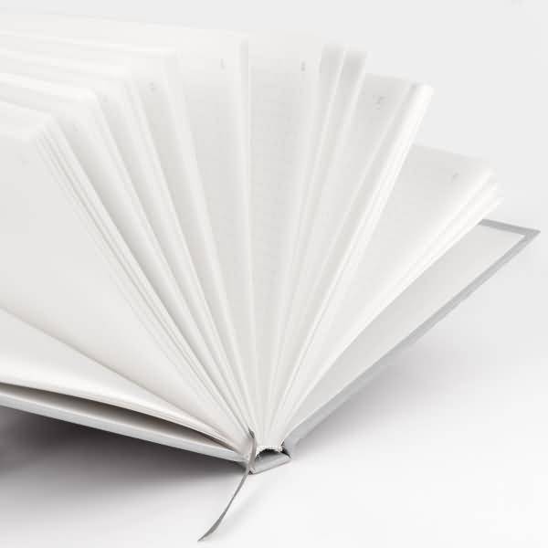 Notizbuch gebunden A5 96 Blatt dotted grid offwhite stone
