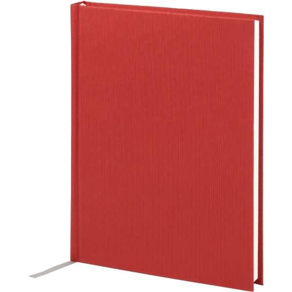 Notizbuch gebunden A5 96 Blatt dotted grid offwhite rot