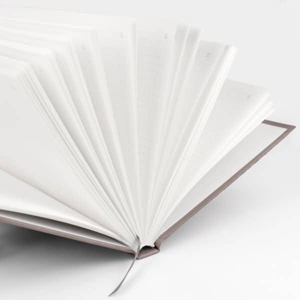 Notizbuch gebunden A5 96 Blatt dotted grid offwhite taupe