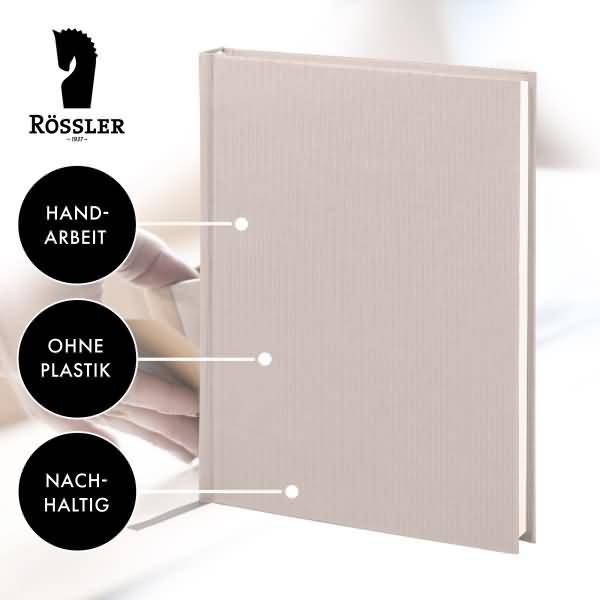 Notizbuch gebunden A5,96 Blatt dotted grid offwhite Powder
