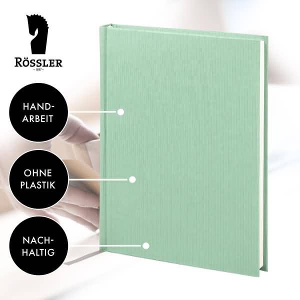 Notizbuch gebunden A5 96 Blatt dotted grid offwhite Mint