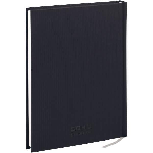 Notizbuch gebunden A5 96 Blatt dotted grid offwhite schwarz