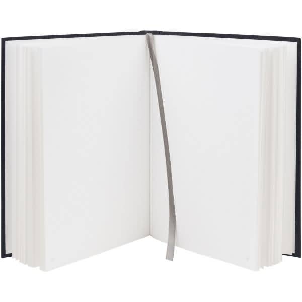 Notizbuch gebunden A5 96 Blatt dotted grid offwhite schwarz