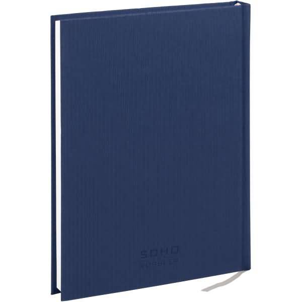 Notizbuch gebunden A5 96 Blatt dotted grid offwhite Navy