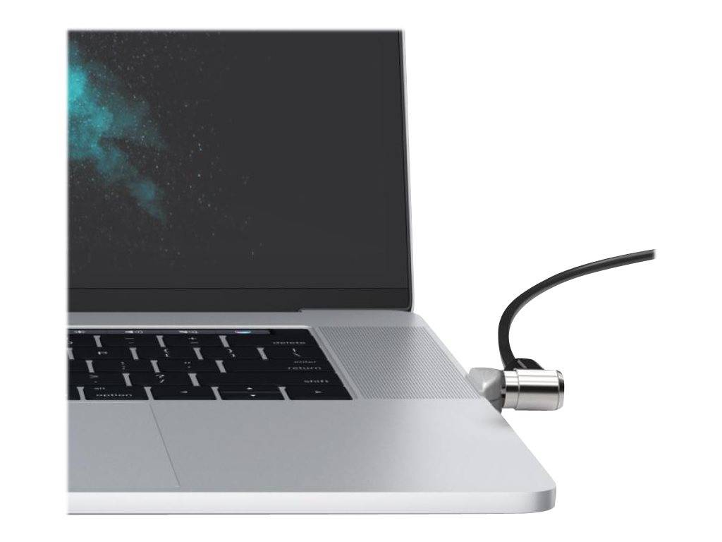 Compulocks MacBook Pro Touch Bar Lock Adapter With Keyed Cable Lock - Sicherheitsschlossadapter - Silber - mit Kabelschloss mit Schlüssel - für Appl