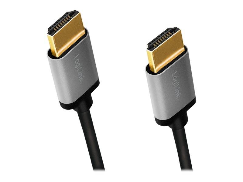 LogiLink - Highspeed - HDMI-Kabel mit Ethernet - HDMI männlich bis HDMI männlich - 3 m - Dreifachisolierung - Schwarz - unterstützt 4K 60 Hz (3840