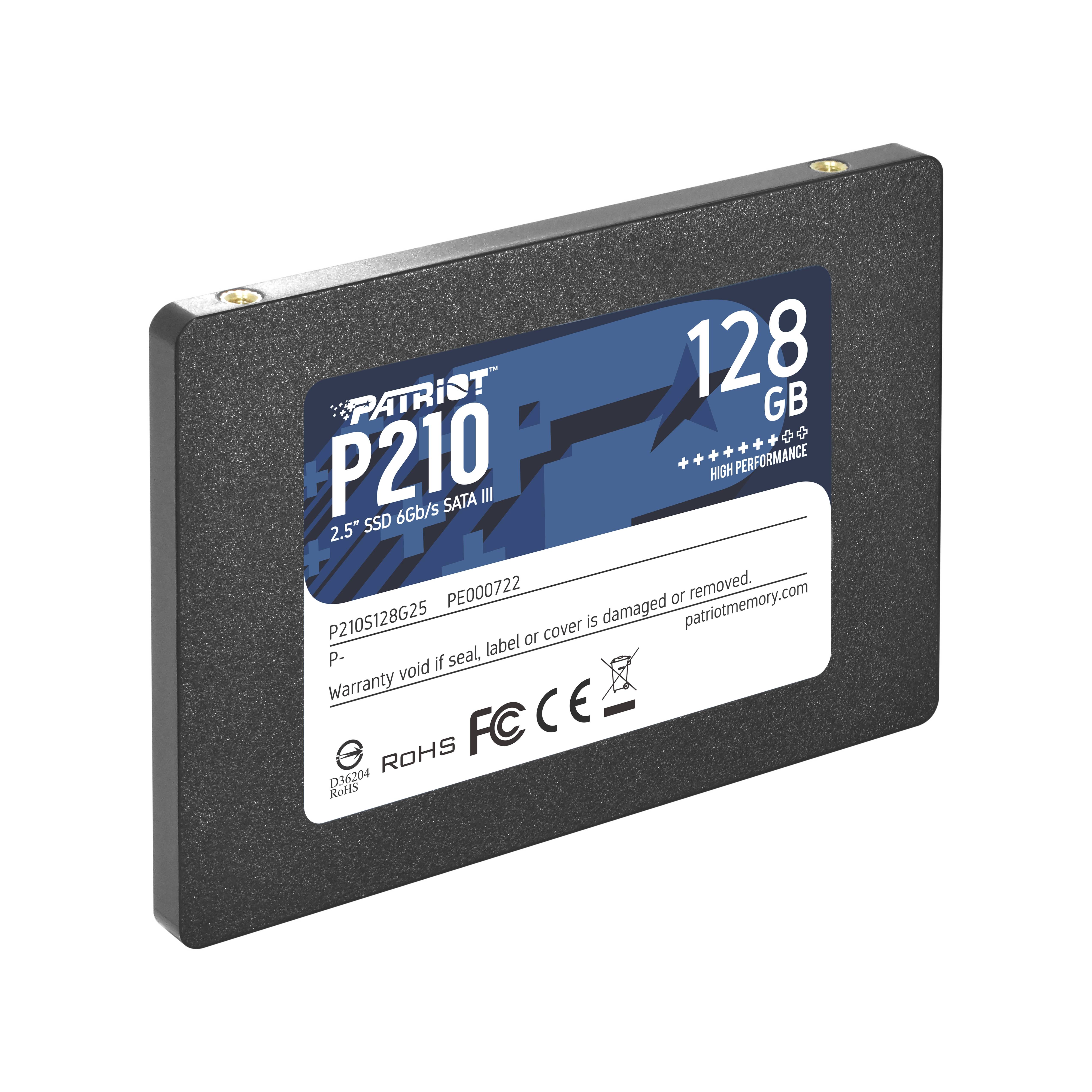 Patriot P210 - SSD - 128 GB - intern - 2.5"" (6.4 cm)