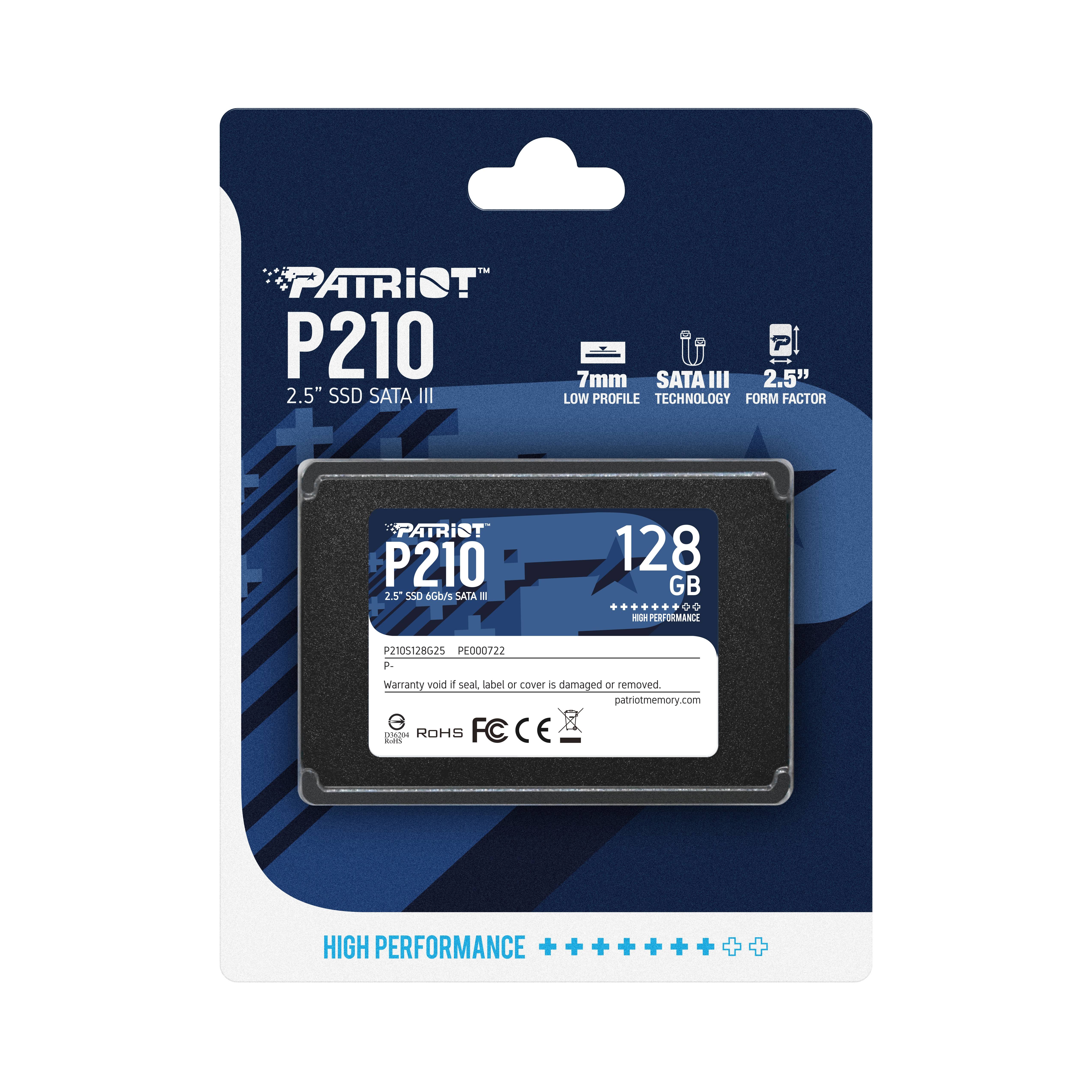 Patriot P210 - SSD - 128 GB - intern - 2.5"" (6.4 cm)