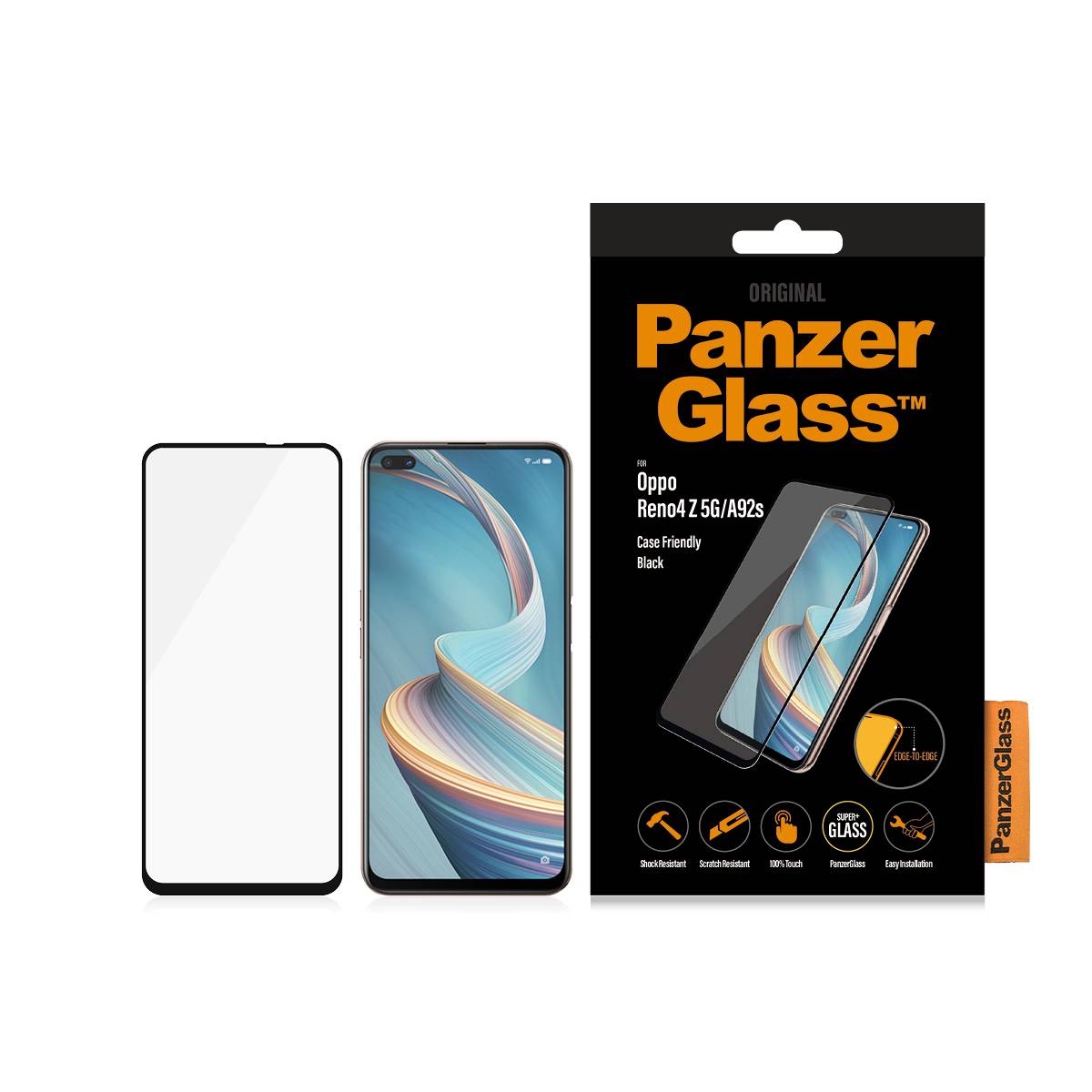 PanzerGlass Oppo Reno4 Z 5G CF Curved Edges, black