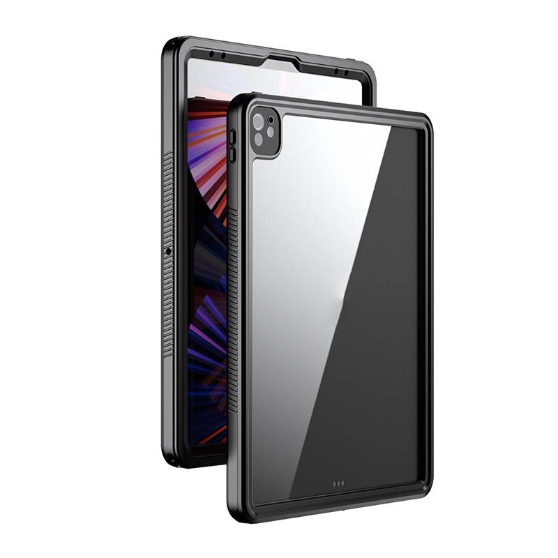 RedPepper Shockproof Wasserfeste Schutzhülle Case Cover für Apple iPad Pro 12.9 2021 Schwarz