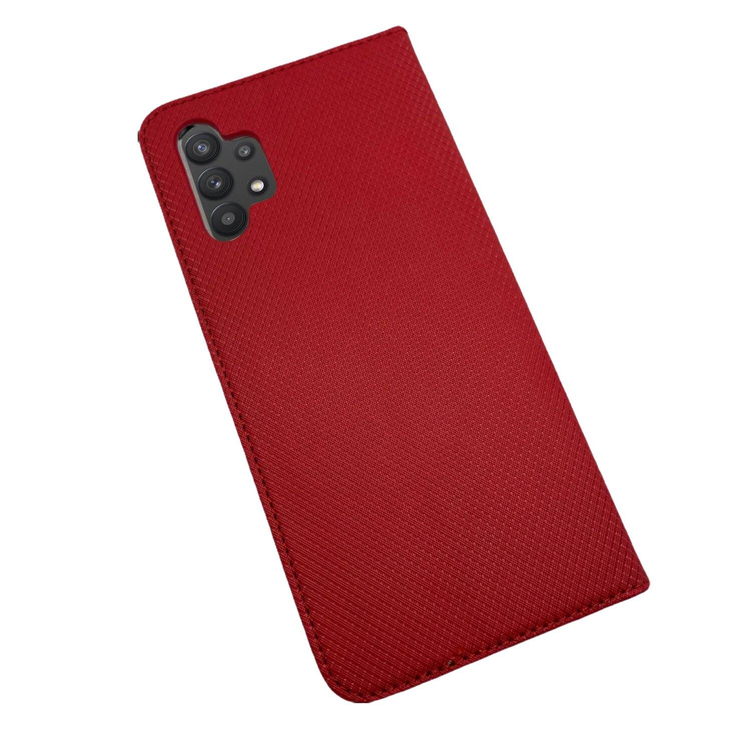 Buch Tasche "Smart" kompatibel mit SAMSUNG GALAXY A32 5G (A326F) Handy Hülle Etui Brieftasche Schutzhülle mit Standfunktion, Kartenfach Rosa