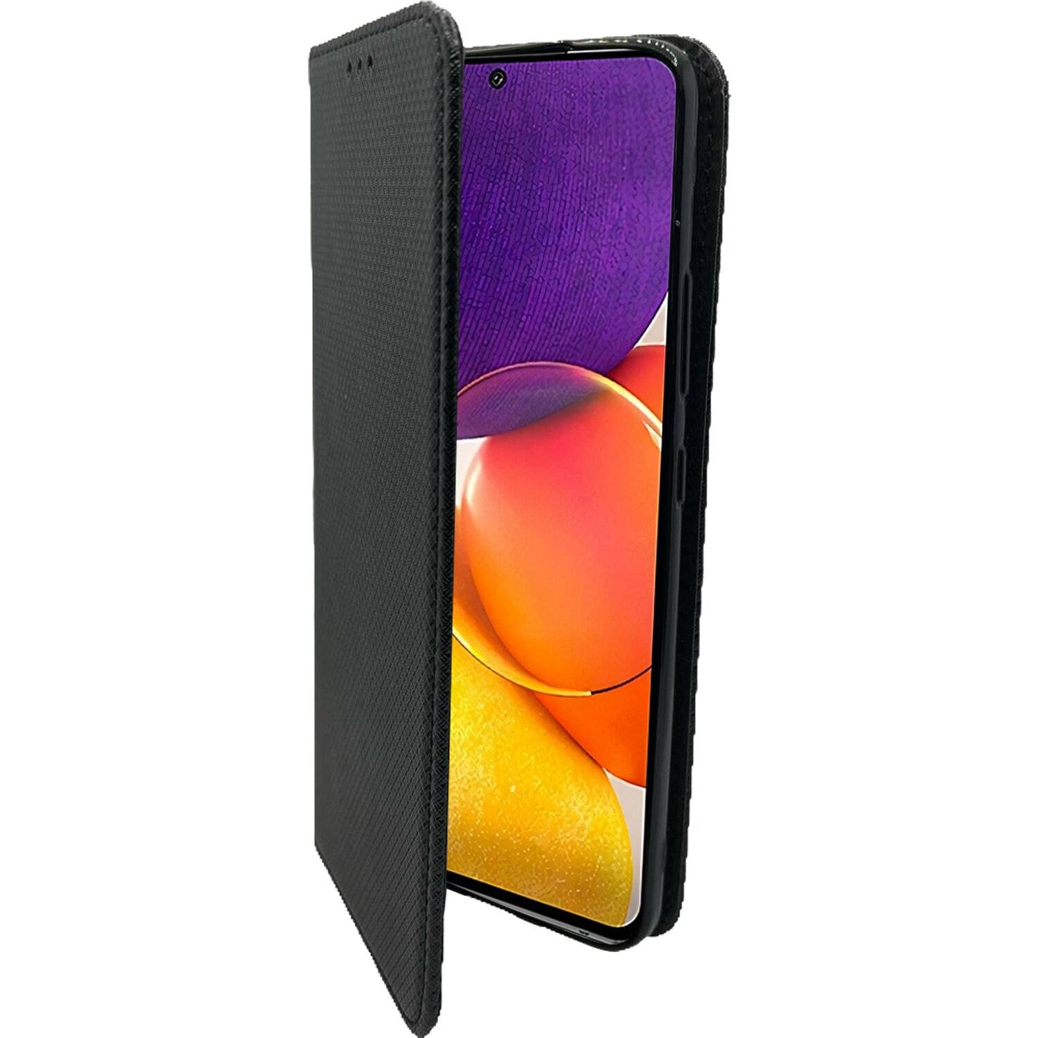 Buch Tasche "Smart" kompatibel mit SAMSUNG GALAXY A82 (A826S) Handy Hülle Etui Brieftasche Schutzhülle mit Standfunktion, Kartenfach Schwarz
