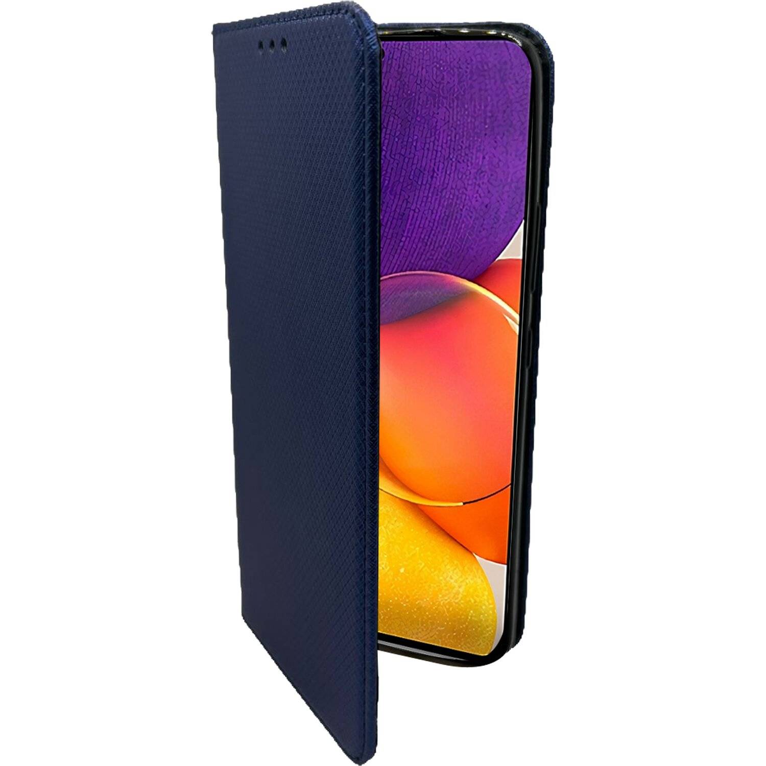Buch Tasche "Smart" kompatibel mit SAMSUNG GALAXY A82 (A826S) Handy Hülle Etui Brieftasche Schutzhülle mit Standfunktion, Kartenfach Blau