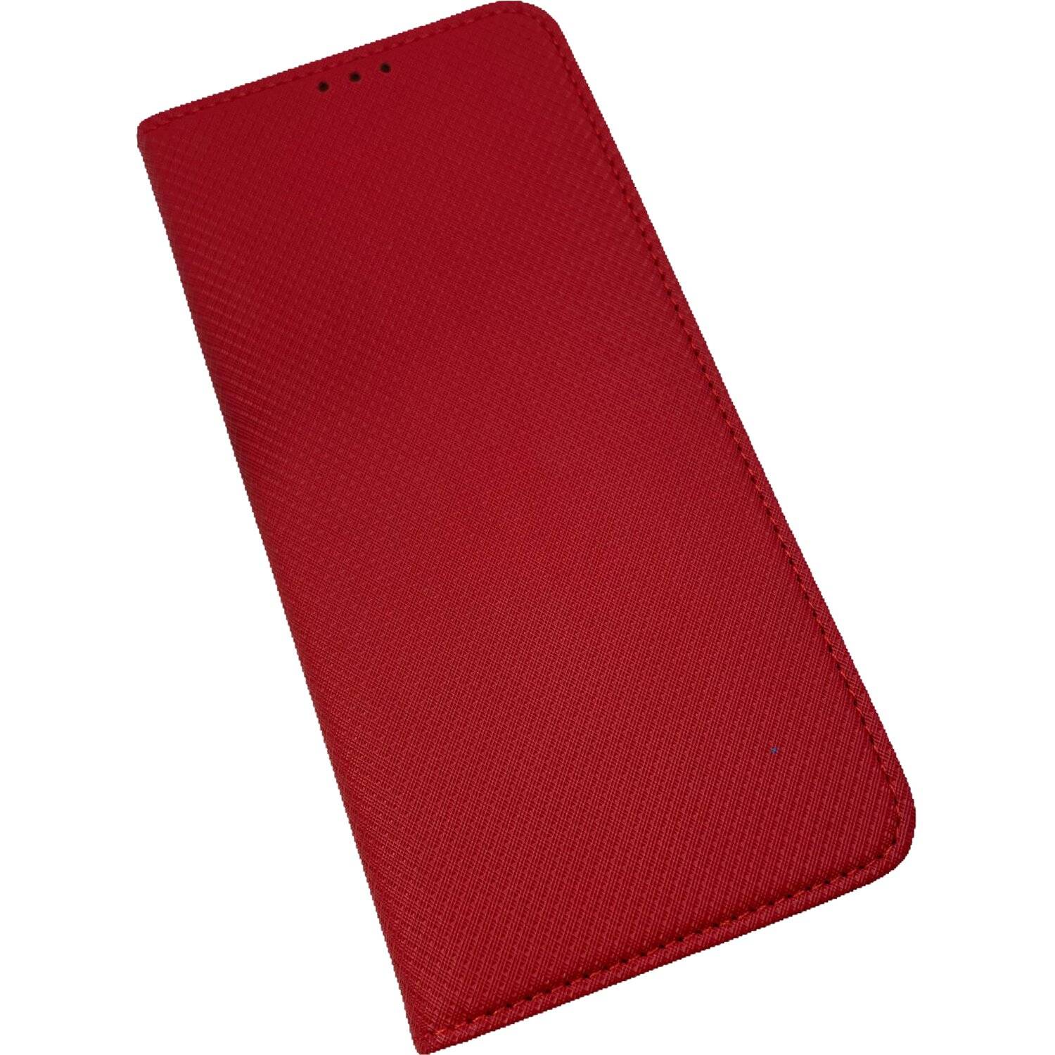 Buch Tasche "Smart" kompatibel mit SAMSUNG GALAXY A82 (A826S) Handy Hülle Etui Brieftasche Schutzhülle mit Standfunktion, Kartenfach Rot