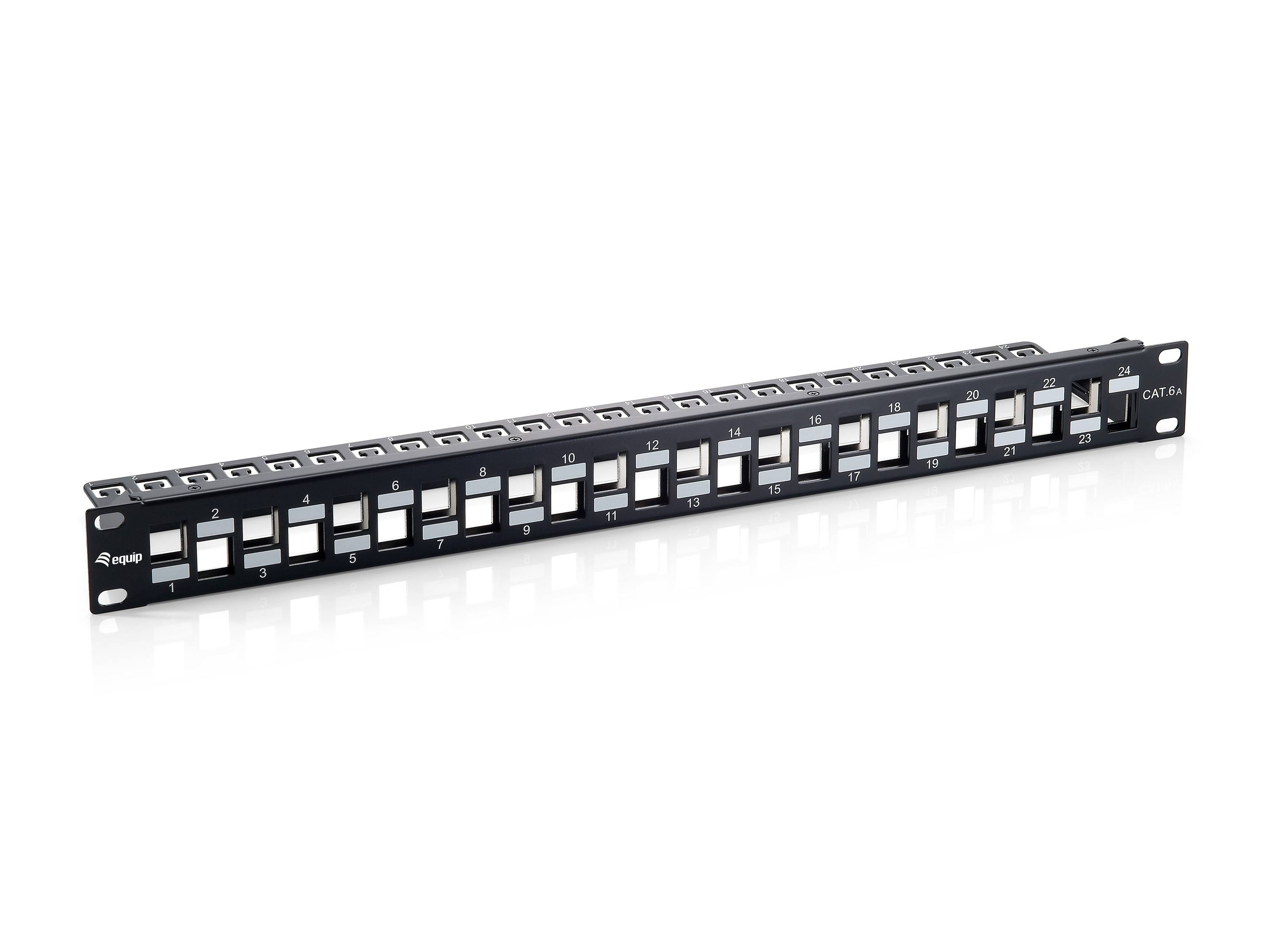 Equip 19" Patchpanel 24xKeystones FTP 1U LSA/110 RAL9005