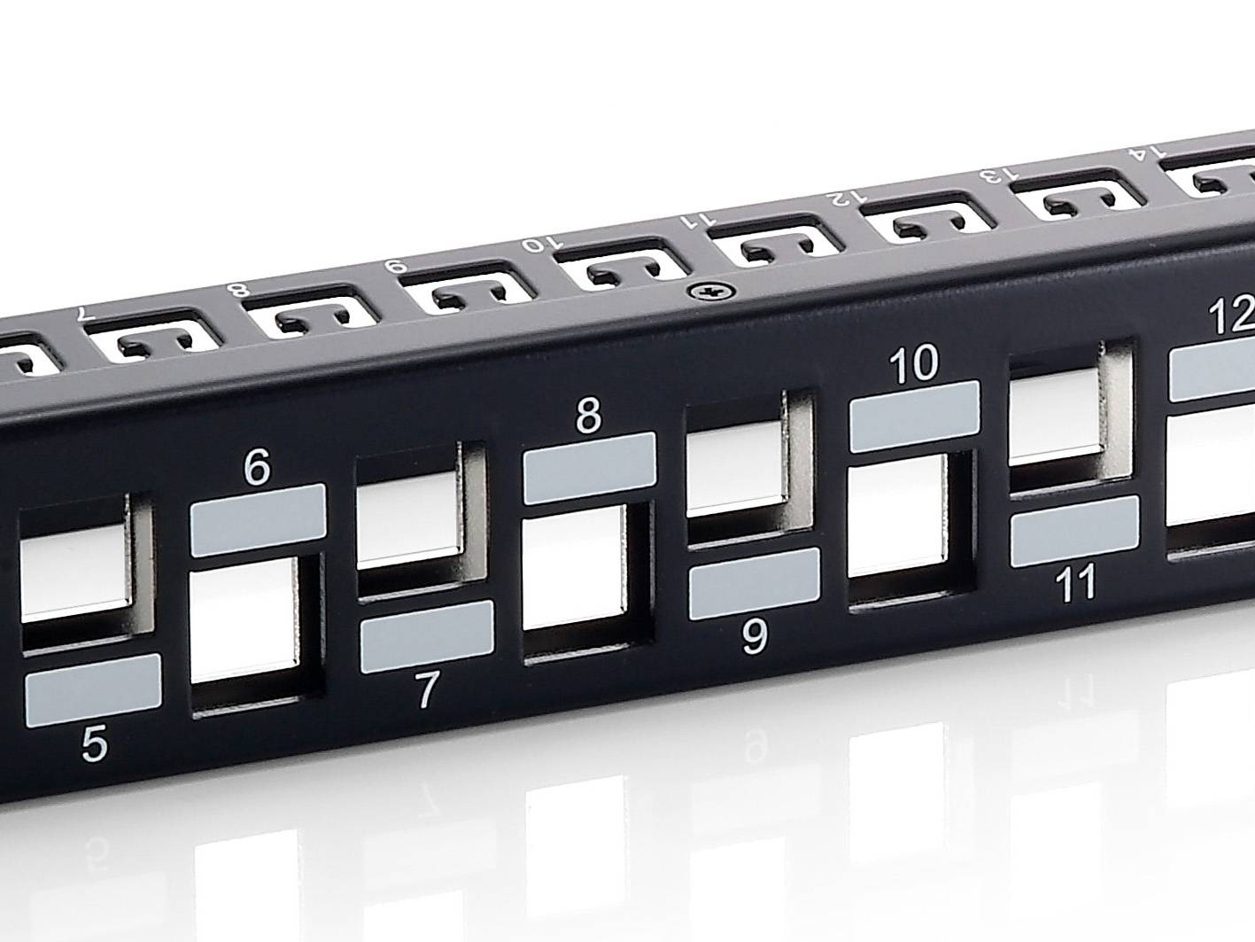Equip Patchpanel 24x RJ45 Cat6a 19" 1HE Keystone - 24-Port - RJ-45