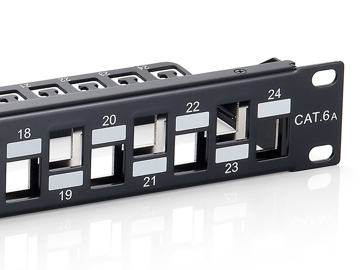 Equip Patchpanel 24x RJ45 Cat6a 19" 1HE Keystone - 24-Port - RJ-45