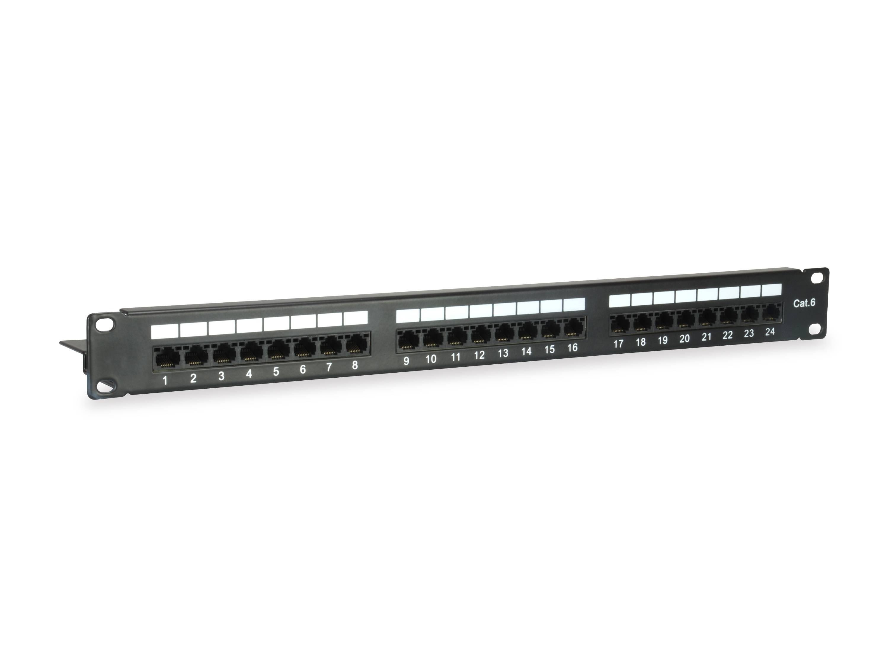 equip Pro - Patch Panel - RJ-45 X 24 - Schwarz - 1U - 48.3 cm (19")
