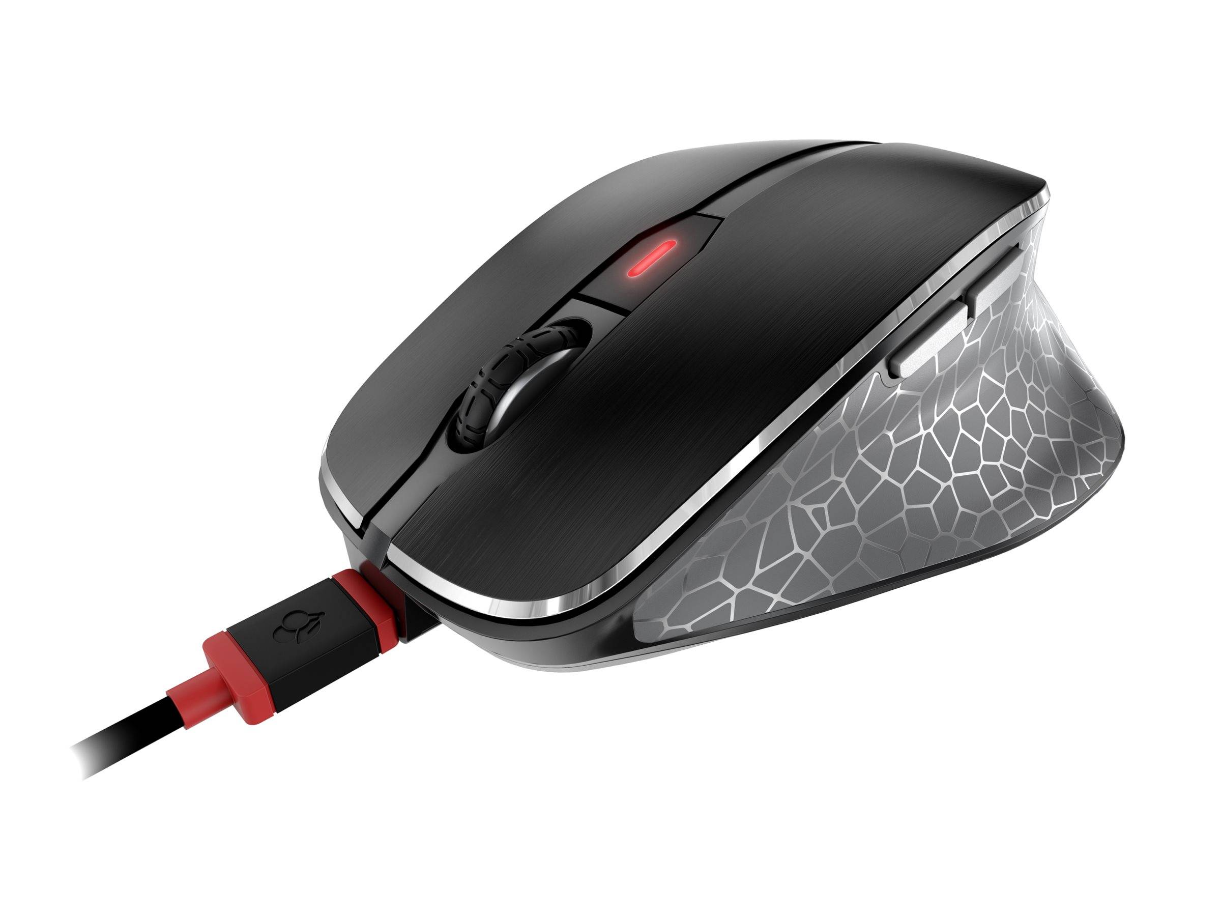 CHERRY MW 8C ERGO - Maus - ergonomisch - optisch - 6 Tasten - kabellos - 2.4 GHz, Bluetooth 4.0 - kabelloser Empfänger (