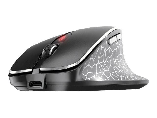 CHERRY MW 8C ERGO - Maus - ergonomisch - optisch - 6 Tasten - kabellos - 2.4 GHz, Bluetooth 4.0 - kabelloser Empfänger (