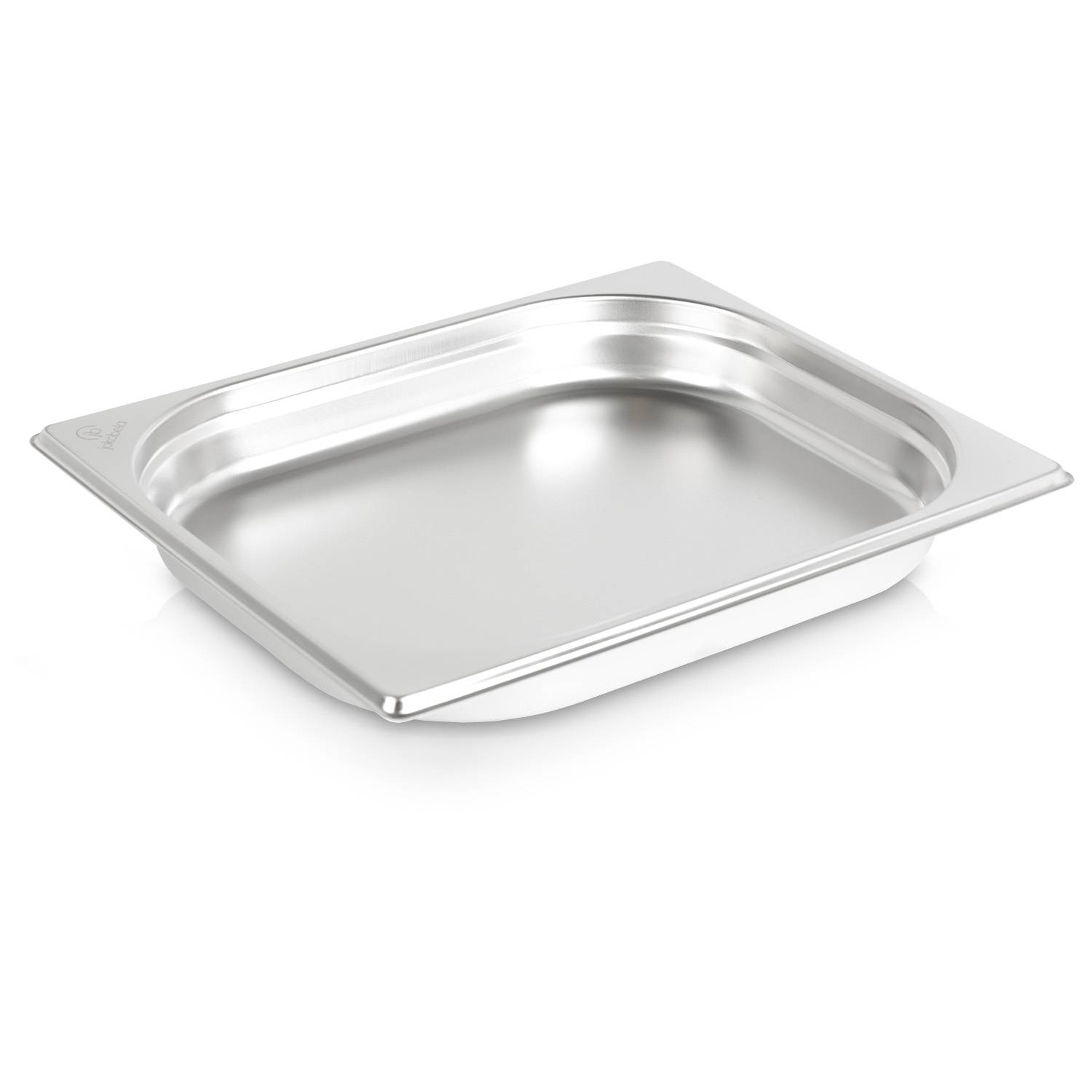 jokobela GN-Behälter 1/2 40 mm aus Premium-Edelstahl (2,3 L Fassungsvermögen) Maße: 325x265×40 mm - (0,6 mm dick)