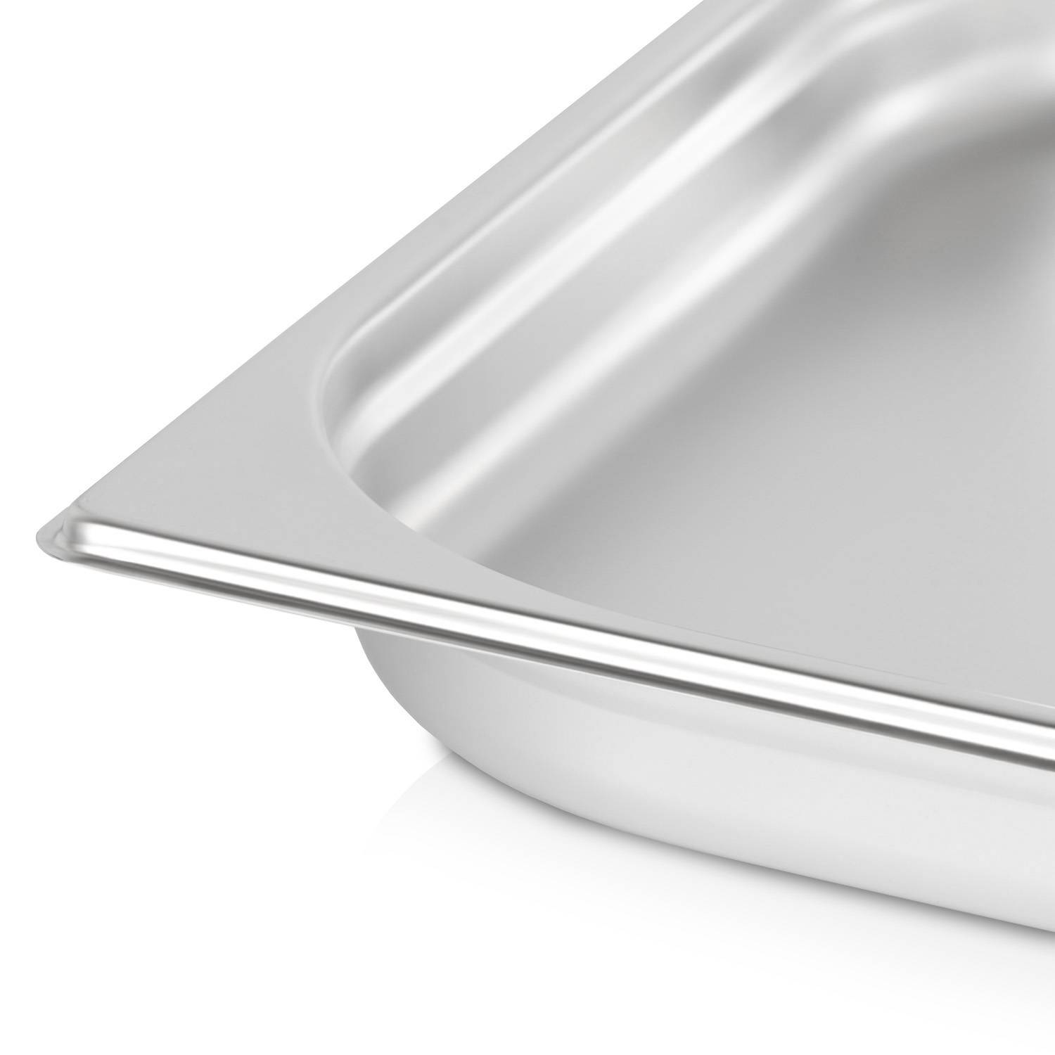 jokobela GN-Behälter 2/3 40 mm aus Edelstahl (3L Fassungsvermögen) 353 x 325 x 40 mm - Gastronormbehälter (0,6 mm dick)