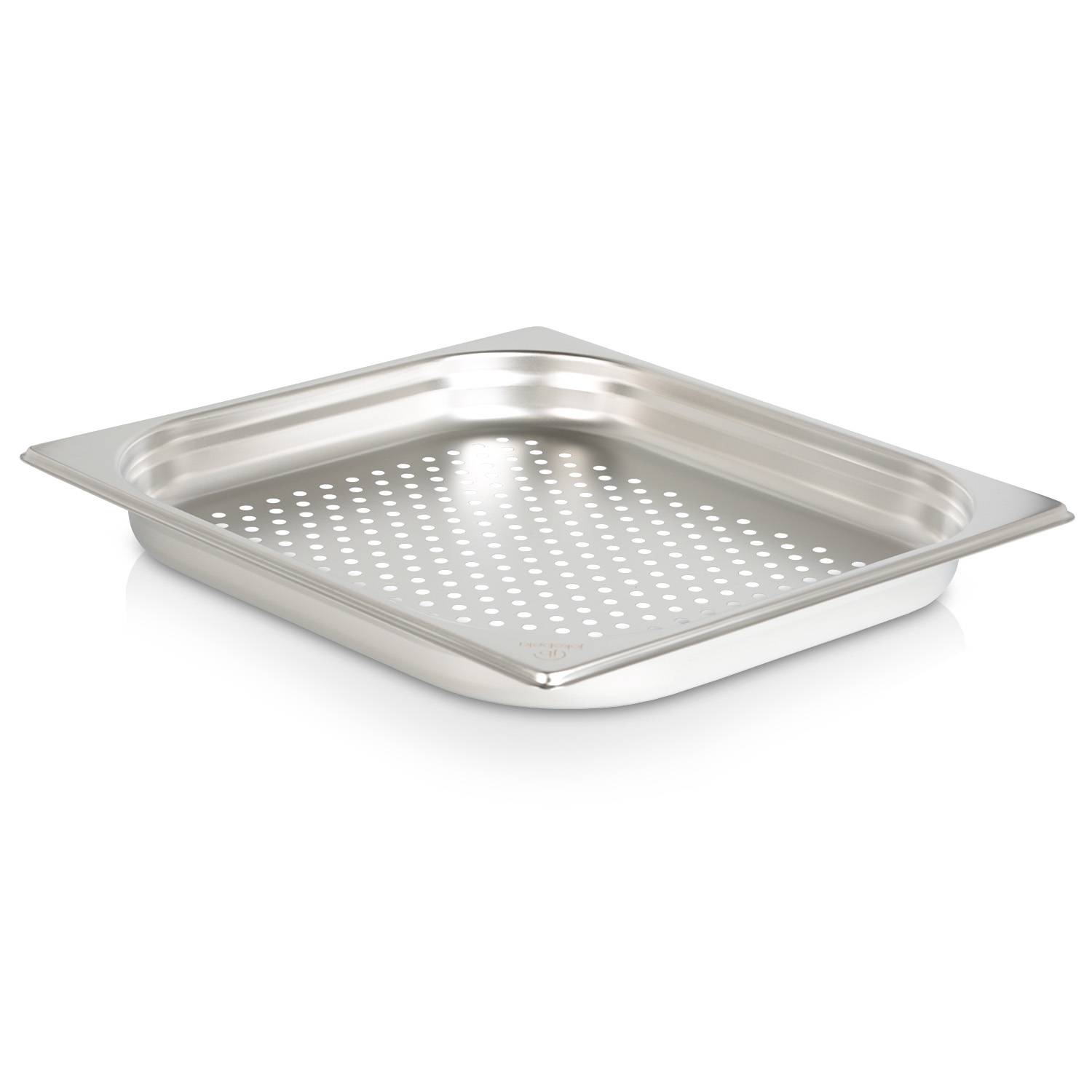 jokobela Edelstahl GN-Behälter 2/3 40 mm tief (perfortiert) - 353 x 325 x 40 mm (0,6 mm dick) GastroNorm-Behälter