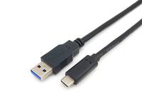 Equip USB 3.2 Gen 1 Typ A auf Typ C Kabel, M/M, 2.0 m, 2 m, USB A, USB C, USB 3.2 Gen 1 (3.1 Gen 1), 5000 Mbit/s, Schwarz