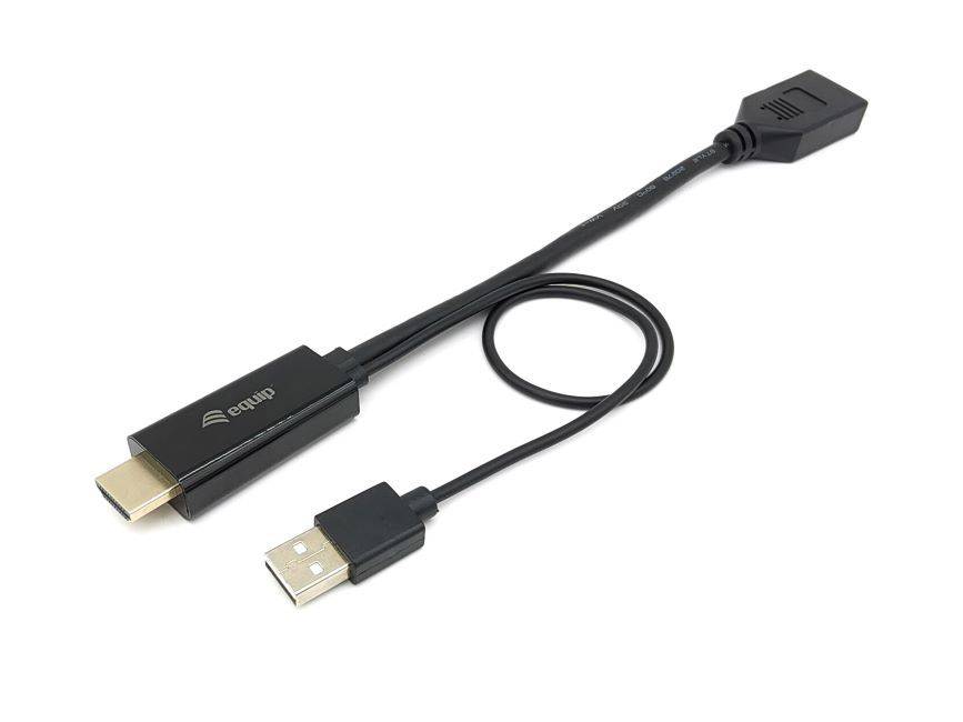 Equip 119039 - 0,15 m - HDMI Typ A (Standard) - DisplayPort - Männlich - Männlich - Gerade