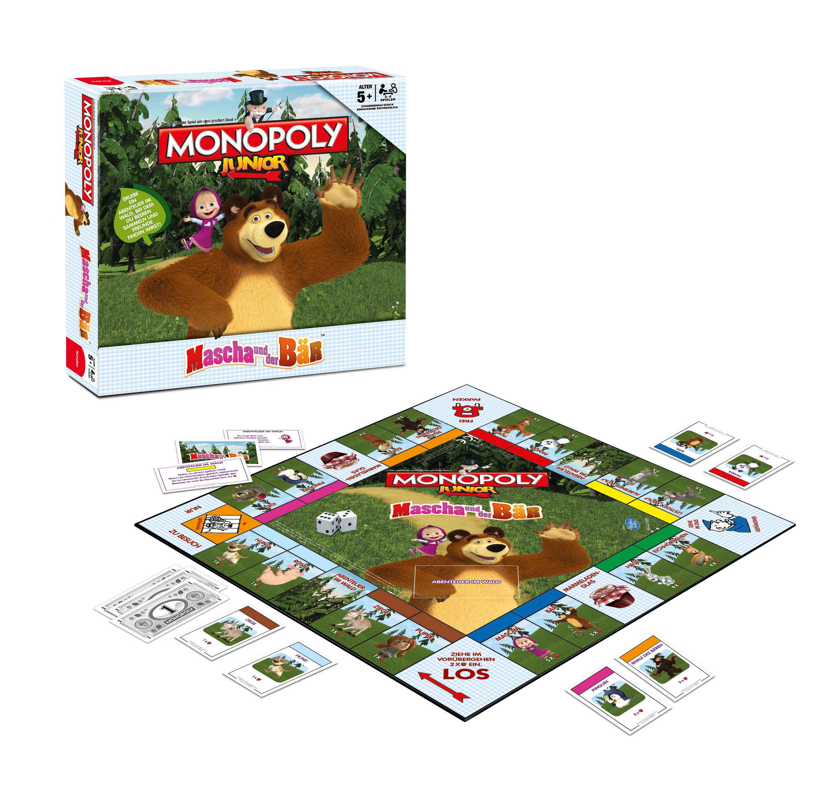 Monopoly Junior Masha und der Bär Brettspiel Gesellschaftsspiel Spiel