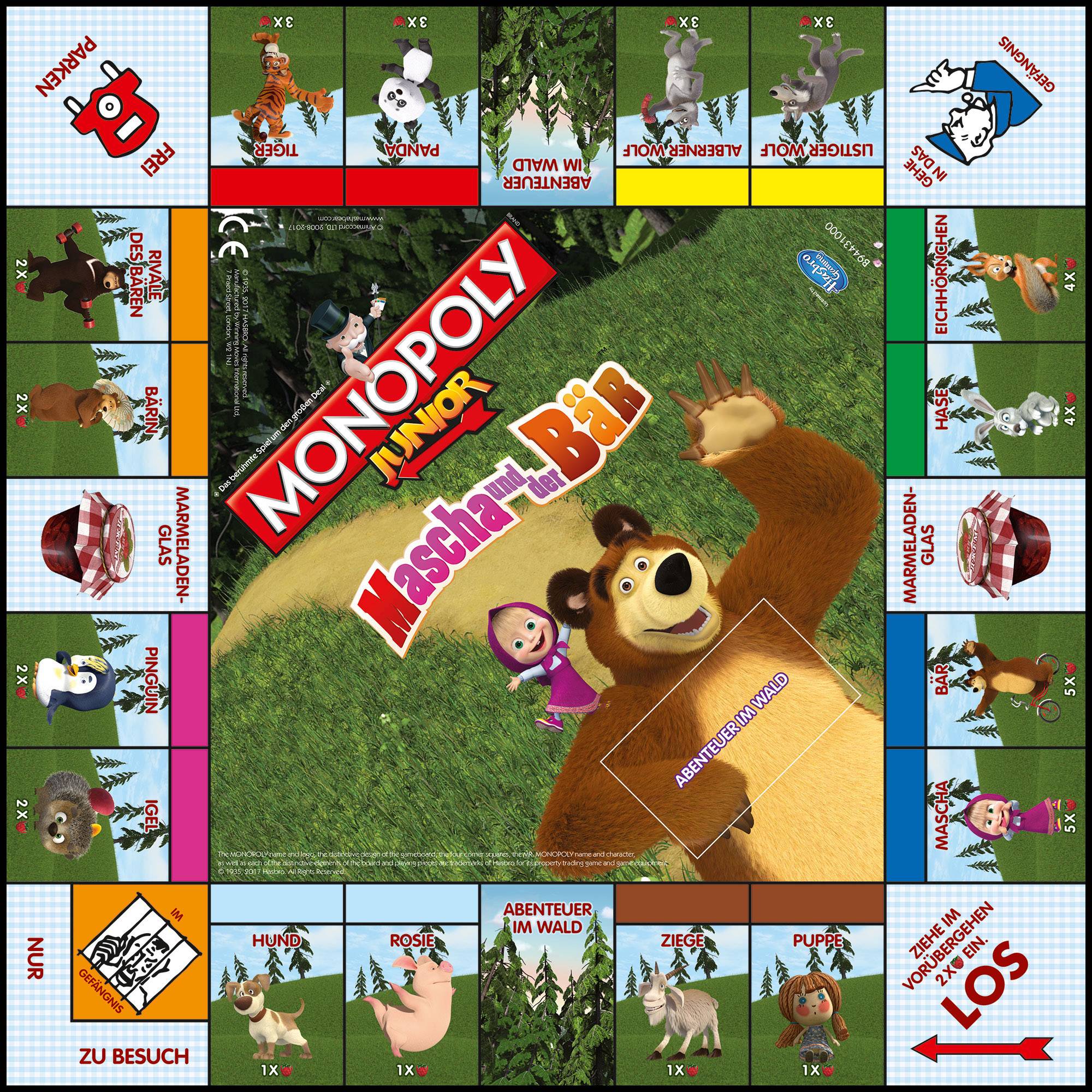 Monopoly Junior Masha und der Bär Brettspiel Gesellschaftsspiel Spiel