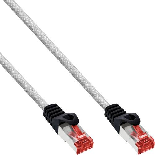 InLine® Patchkabel, S/FTP (PiMf), Cat.6, 250MHz, PVC, Kupfer, transparent, 0,5m Kabel Patchkabel