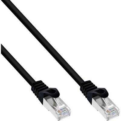 InLine® Patchkabel, F/UTP, Cat.5e, schwarz, 0,5m Kabel Patchkabel RJ45 Cat.5e