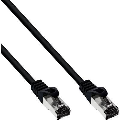 InLine® Patchkabel, S/FTP (PiMf), Cat.8.1, 2000MHz, halogenfrei, schwarz, 0,5m Kabel Patchkabel