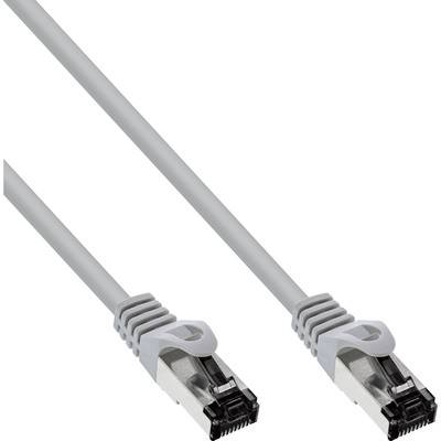 InLine® Patchkabel, S/FTP (PiMf), Cat.8.1, 2000MHz, halogenfrei, grau, 2m Kabel Patchkabel RJ45