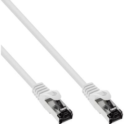 InLine® Patchkabel, S/FTP (PiMf), Cat.8.1, 2000MHz, halogenfrei, weiß, 15m Kabel Patchkabel RJ45
