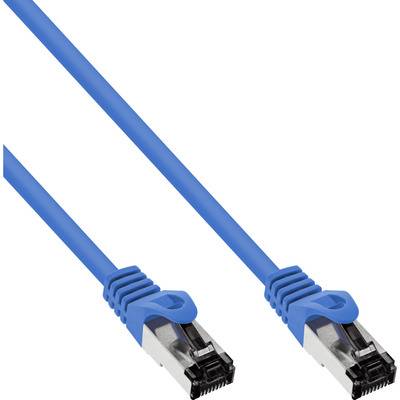 InLine® Patchkabel, S/FTP (PiMf), Cat.8.1, 2000MHz, halogenfrei, blau, 1,5m Kabel Patchkabel RJ45