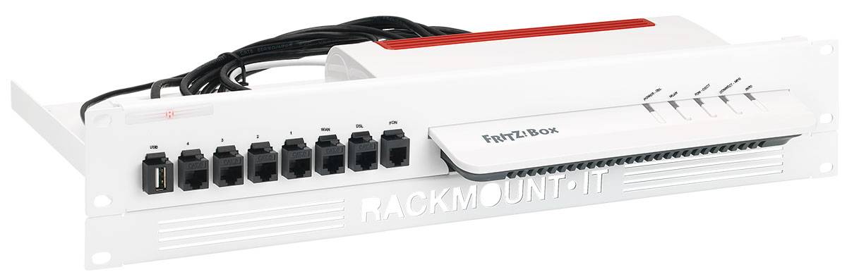 Rackmount.IT - Montagesatz für Netzwerkgeräte - Rack montierbar - weiß, RAL 9003 - 1.3U - 48.3 cm (19"")