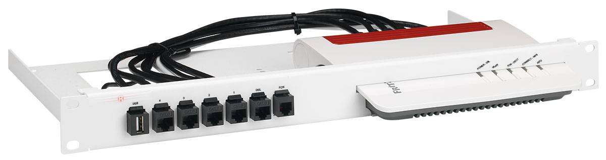 Rackmount.IT RM-FB-T2, Montageset, Weiß, 1.3U/2U, AVM Fritz!Box 7530, 482 mm, 217 mm