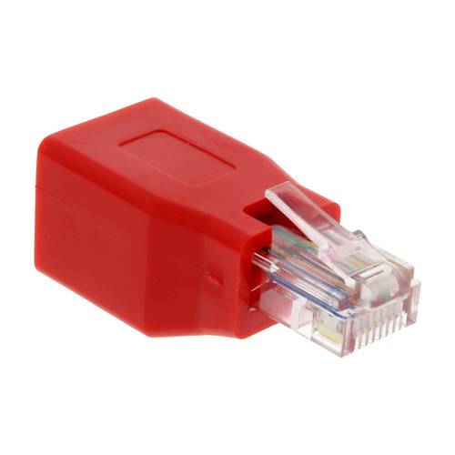 InLine® Crossover Adapter, RJ45 Buchse/Stecker, kurz Adapter / Konverter Netzwerk / Telefonie