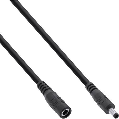 InLine® Verlängerungskabel, DC Stecker 4,0x1,7mm, schwarz, 1m Kabel Stromkabel extern Surface-, &